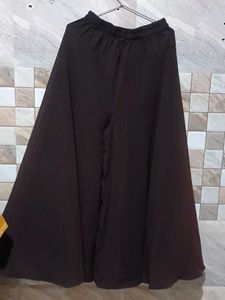 Maroon Naira Cut With Circular Plazzo