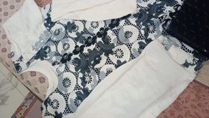 Black And White Net Work Suit