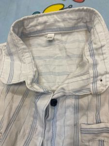 Blue &amp; White Plaid Shirt(shrug Jacket Free)