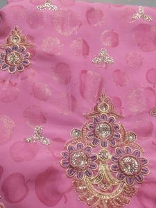 Royal Pink Chamki Saree