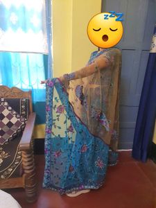 NEW SAREE WITH MATCHING BLOUSE