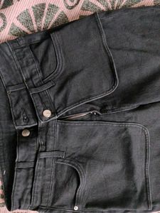 Unique Black Wide Leg Jeans
