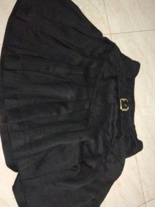 High Waisted Black Adjustable Skirt