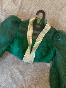 Puffed Sleeves Stitched Blouse