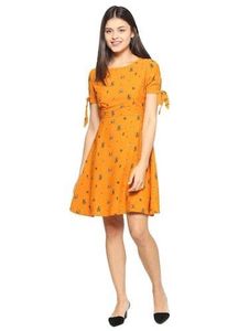 People Mustard Dress