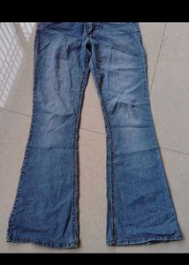 mid waist Flared Denim Jeans