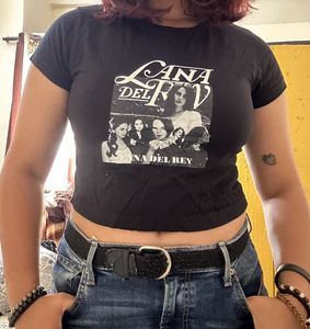 Lana Del Rey Black Crop Top