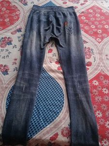 16-18yrs Distressed Graphic Print Tight