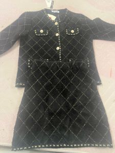 Chic Black Skirt Set