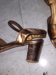 Bronze Golden Colored Women Heels