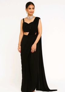 Black DRAPE SAREE