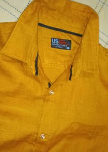 Orange Button-Down Shirt