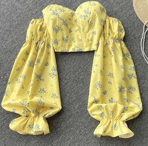 Yellow princess corset top