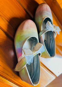 Girl&#39;s Miss Liya And Eten  Iridescent Ballet Flats
