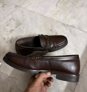 WESTSIDE SOLEPLAY BROWN LEATHER LOAFERS UK 7