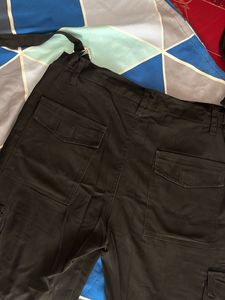Adjustable Black Cargo Pants