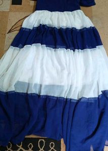 Blue &amp; White Striped Dress Size- Medium