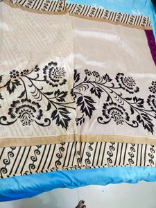 Pink Cream Preety Saree