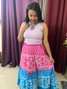Bandhani Jaipuri Skirt - Vibrant Colors!