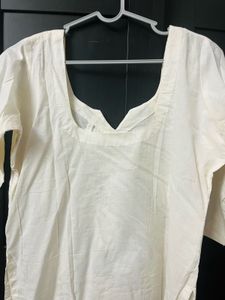 White Light Chikankaari Kurta