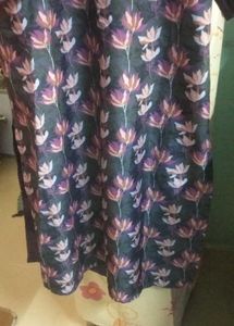 Floral Print Crepe Kurti