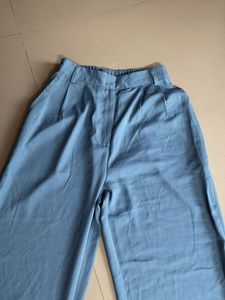 Blue Wide Leg Trousers