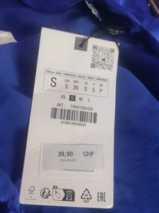 ZARA Elegant Blue Tie-Front Top
