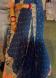Designer Navy Lehenga With 2 Blouse