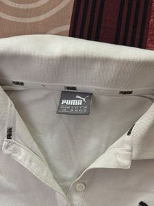Puma White Polo T-Shirt
