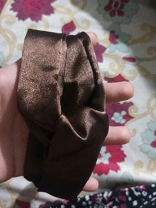Brown Satin Headband