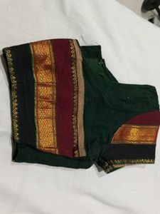 Green Readymade Saree Blouse