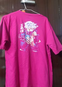 Gojo Satoru Oversized tshirt dark pink