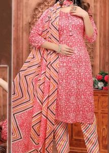 Pink Printed Kurta Set