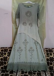 Pitta Silver Very Beautiful Long Gown
