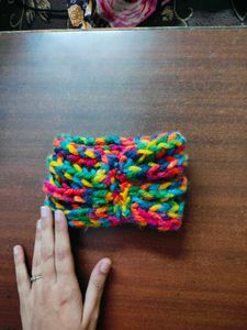 Vibrant Rainbow Crochet Headband