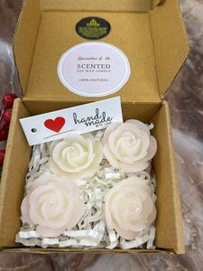 White Rose Scented Candles Pack Of 4