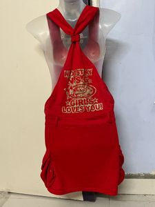 Pintrest Korean Red Jumper Dress