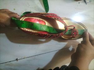 Red Zardozi Work Scandle