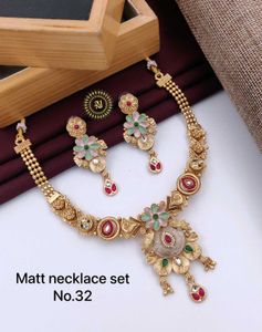 Necklace Earrings Set Party Wear