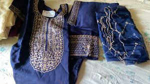 Navy Blue Kurta Set
