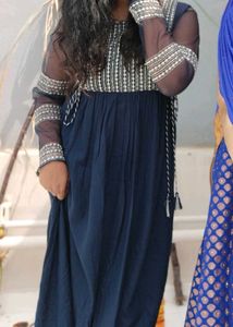 Navy blue anarkali