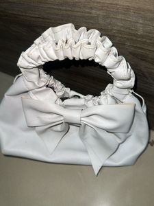 White Bow Handbag
