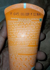 Sunscreen De-Tan Mineral Sunscree