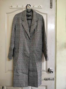Check Plaid Trench Coat
