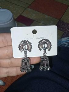 Peacock Jhumka Earrings