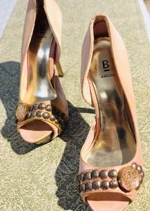 Bakers Pink Studded Heels - Size 7