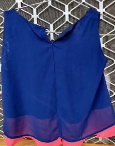 Blue &amp; Pink Layered Top