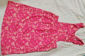 A Cute Pink Dungaree Dress
