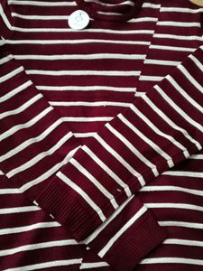 Striped Maroon Pullover