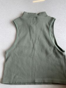 Zara Green Turtle Neck Tank Top